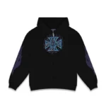 CHOPPER FLAMES ZIP UP HOODIE