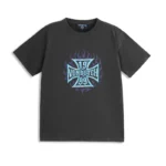 Chopper Cross Flames Tee Black