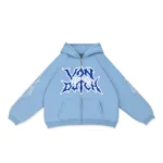 SUMMER BLUES DISTRESSED HOODIE VD x HARDFEST