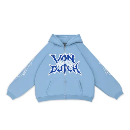 SUMMER BLUES DISTRESSED HOODIE VD x HARDFEST